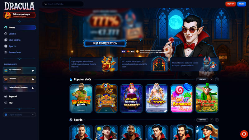 dracula lobby screenshot