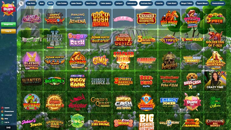 duelz-casino slots screenshot