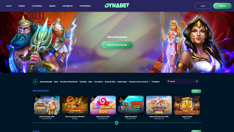 dynabet lobby screenshot