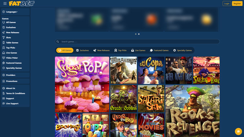 fatbet lobby screenshot