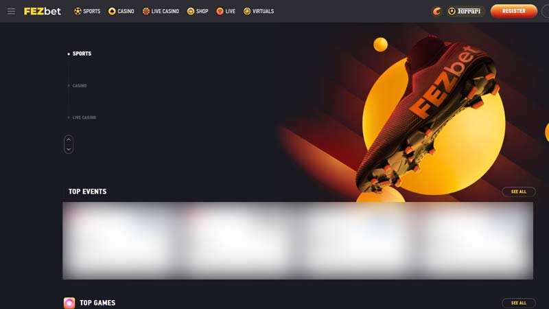 fezbet lobby screenshot