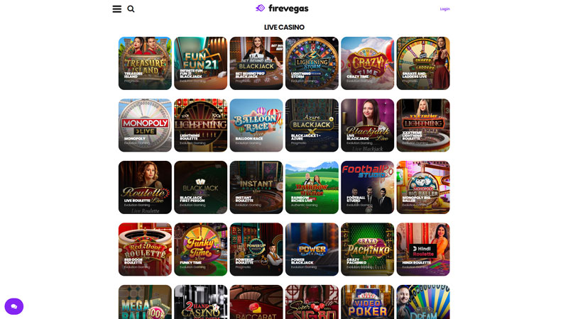 firevegas live screenshot