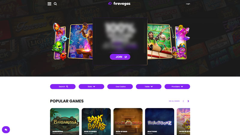 firevegas lobby screenshot