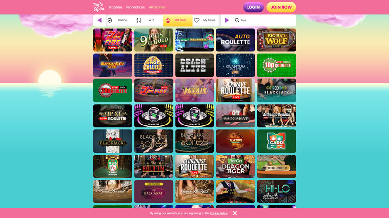 fluffy-spins-casino live screenshot