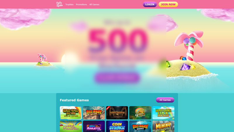 fluffy-spins-casino lobby screenshot