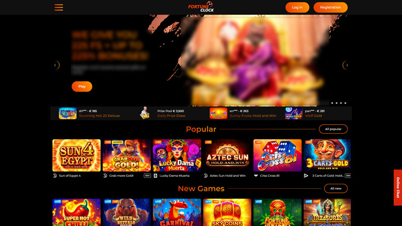 fortune-clock lobby screenshot