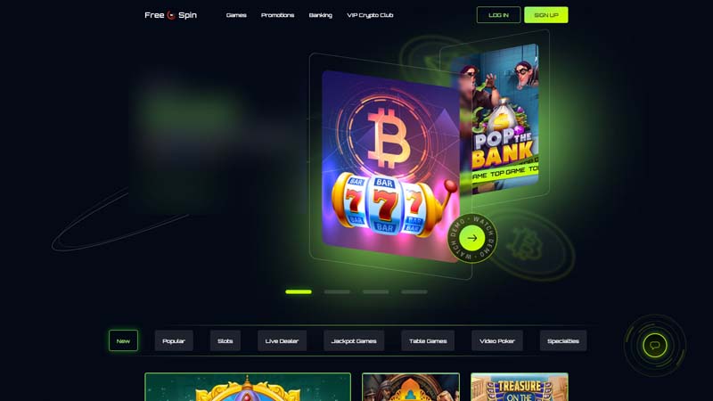 freespin-casino lobby screenshot