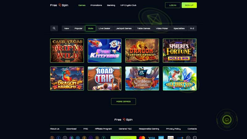 freespin-casino slots screenshot
