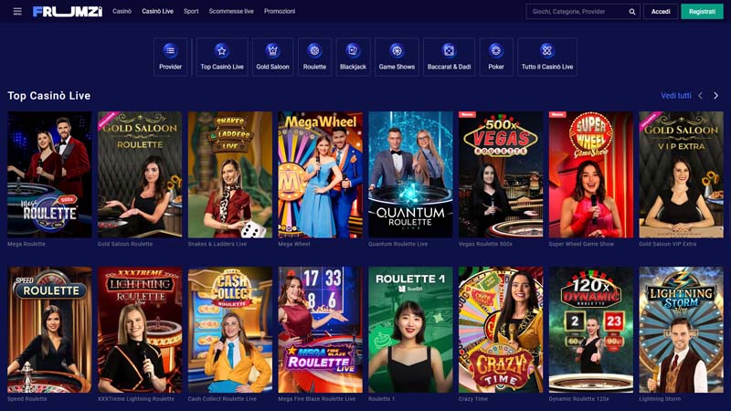 frumzi live screenshot