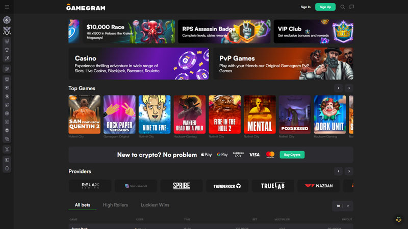 gamegram lobby screenshot