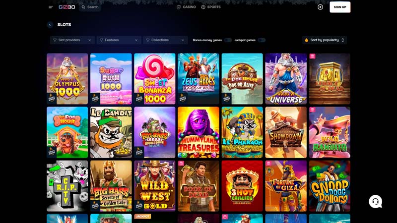 gizbo slots screenshot