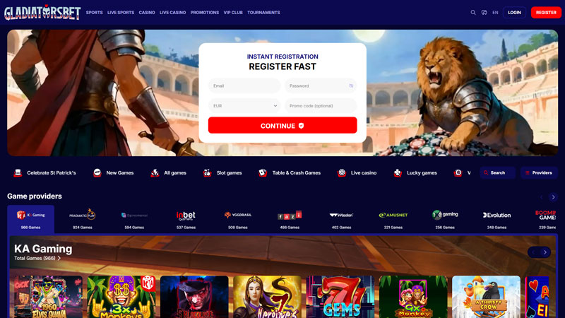 Thumbnail gladiatorsbet lobby