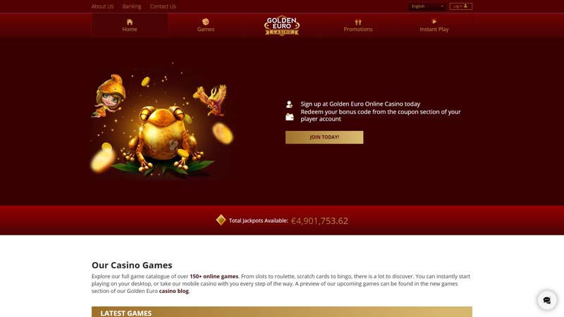 golden-euro-casino lobby screenshot
