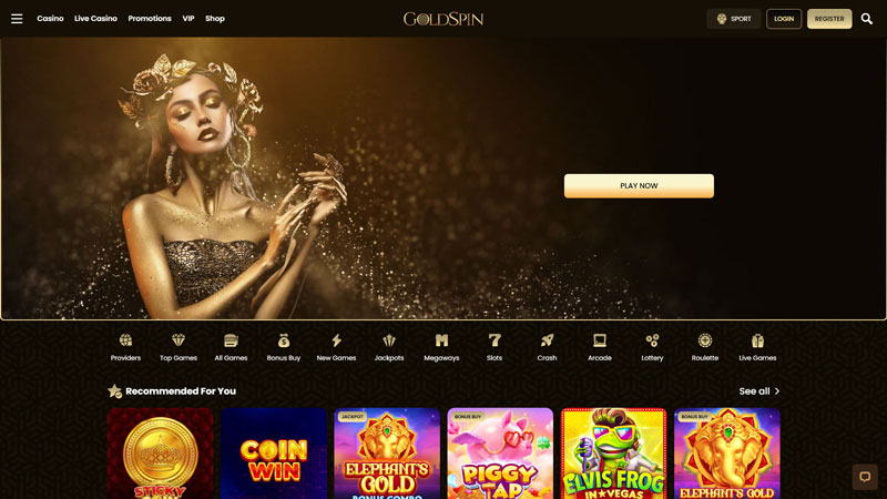 goldspin lobby screenshot