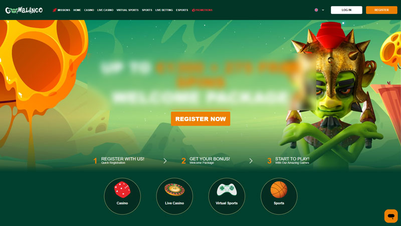 gomblingo lobby screenshot