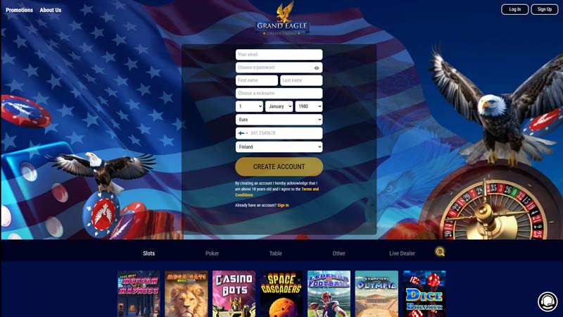 grand-eagle-casino lobby screenshot