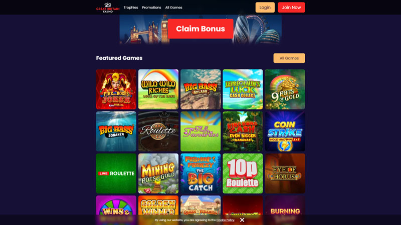 great-britain-casino lobby screenshot