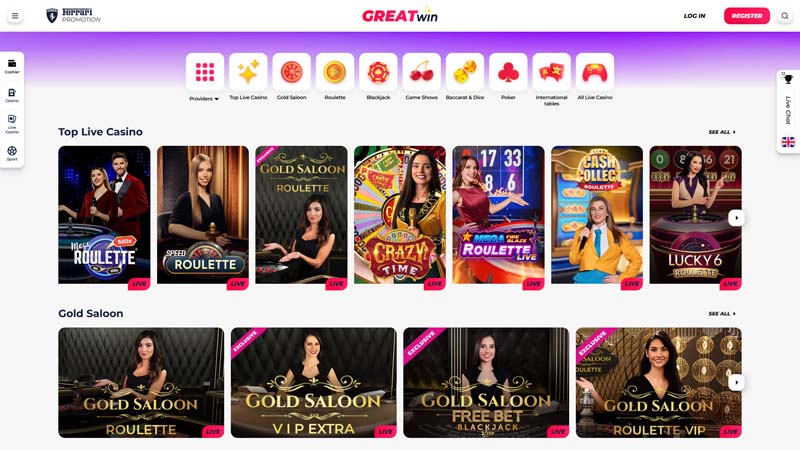 greatwin live screenshot