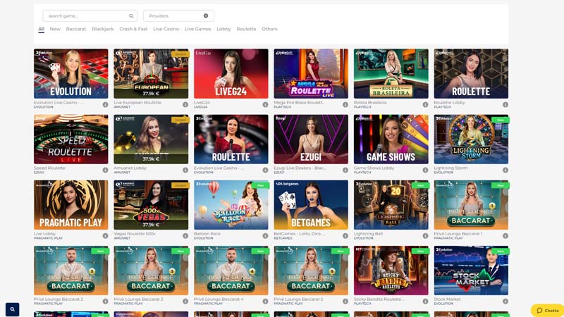 gudar-casino live screenshot