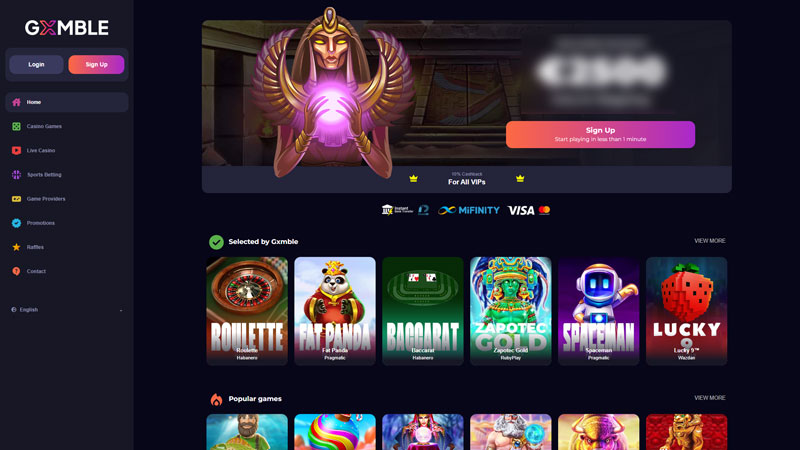 gxmble lobby screenshot