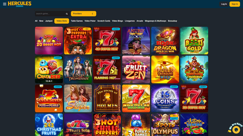 hercules-casino slots screenshot