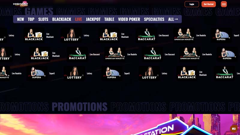 highway-casino live screenshot