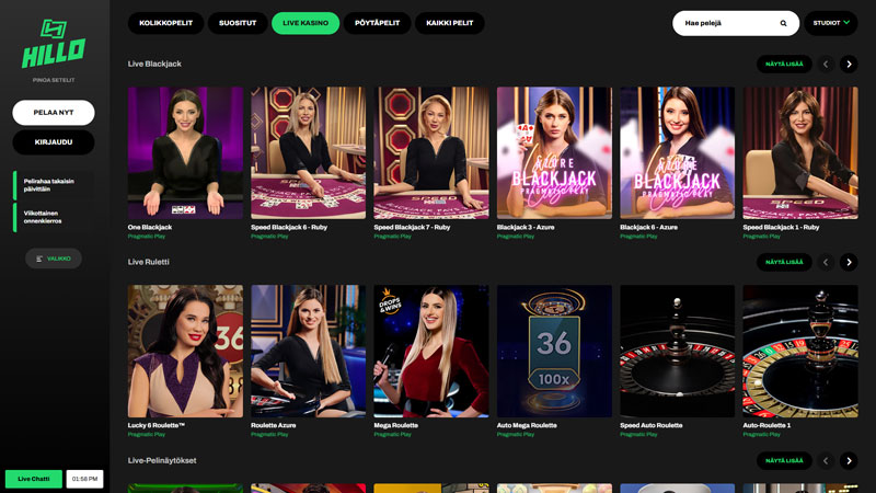 hillo-casino live screenshot