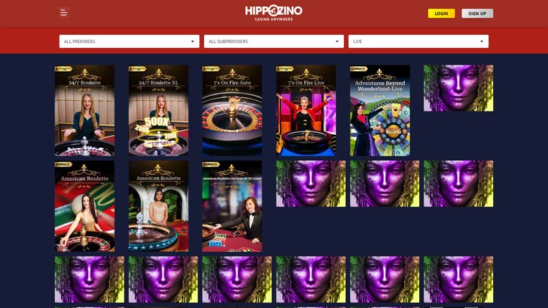 hippozino-casino live screenshot