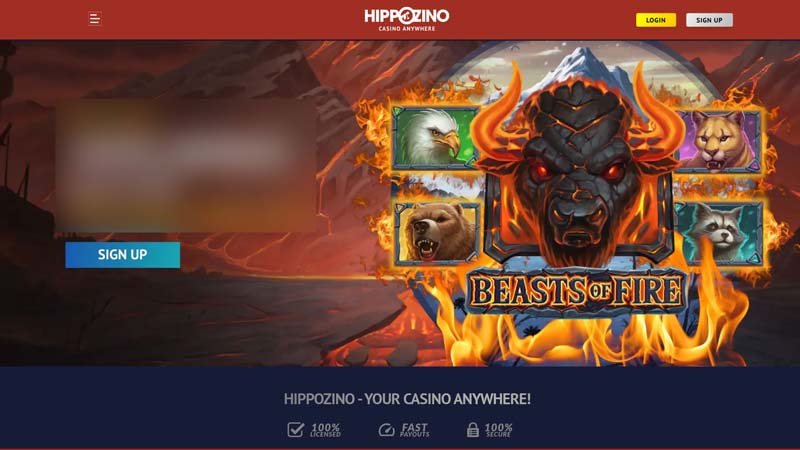 hippozino-casino lobby screenshot