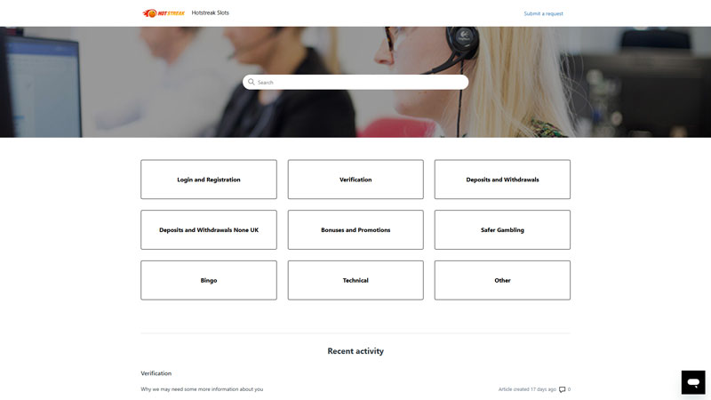 hot-streak support screenshot