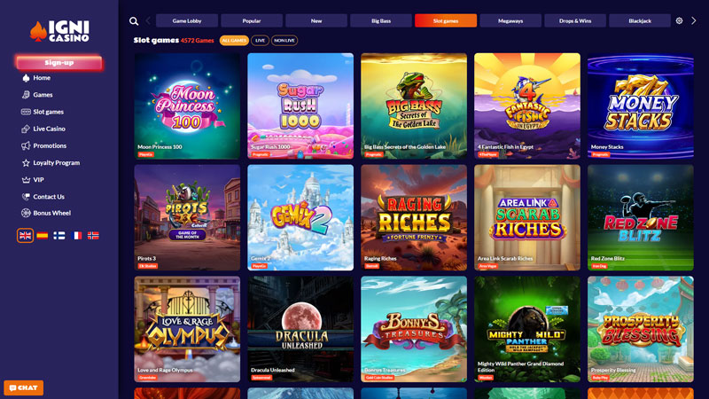igni-casino slots screenshot