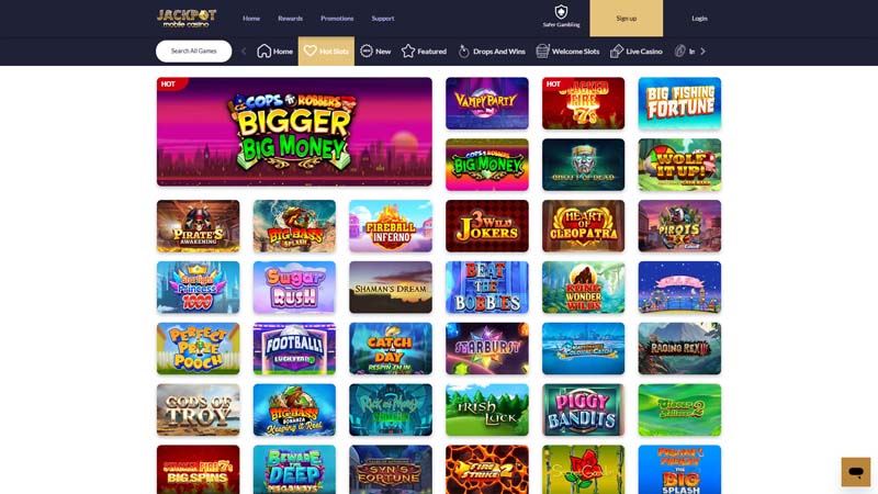 jackpot-mobile-casino slots screenshot