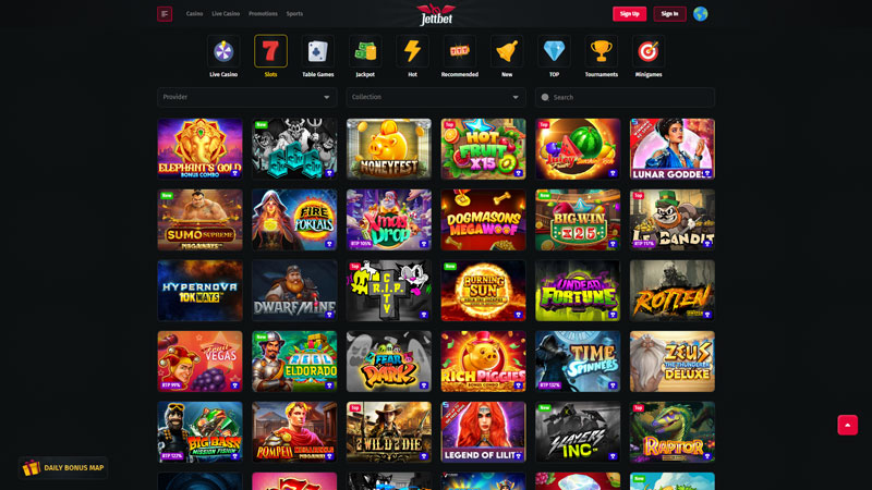 jettbet slots screenshot