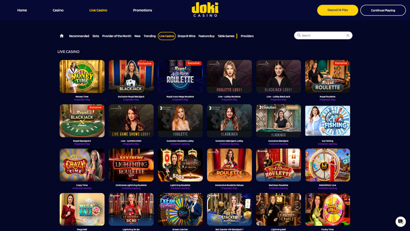 jokicasino live screenshot