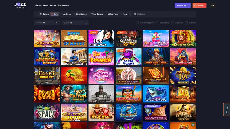 jozz-casino slots screenshot