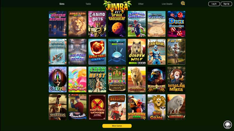 jumba-bet-casino slots screenshot