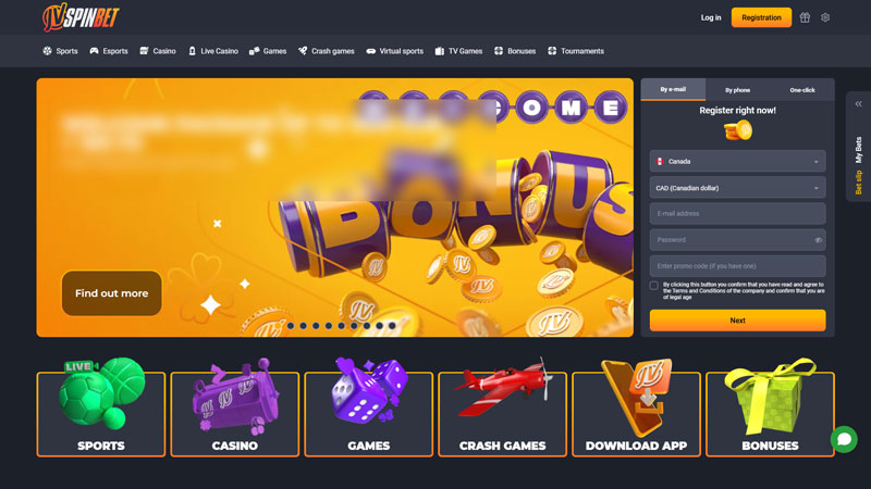 jvspinbet lobby screenshot