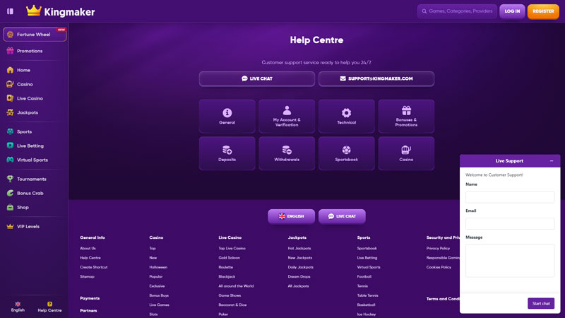 kingmaker support screenshot