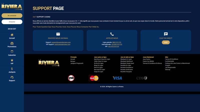 la-riviera support screenshot