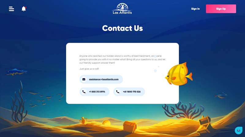 las-atlantis support screenshot