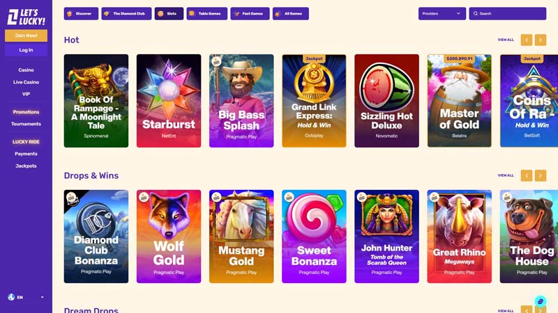 letslucky slots screenshot