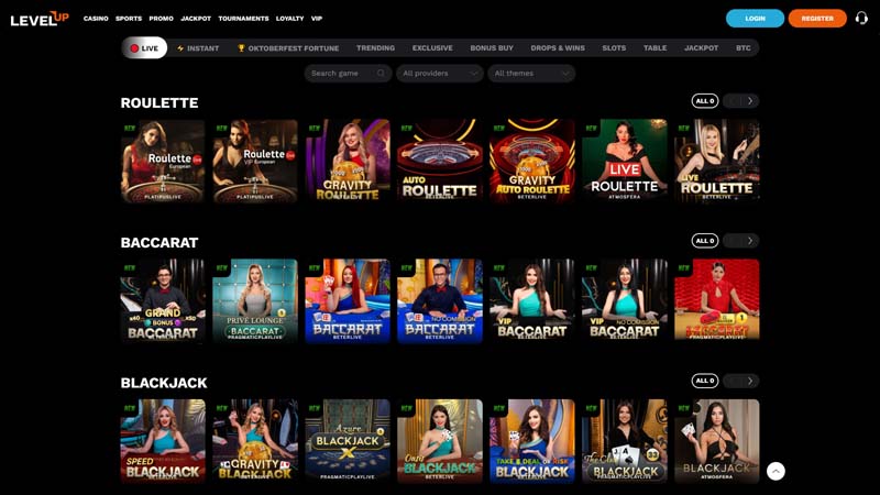 levelup live screenshot