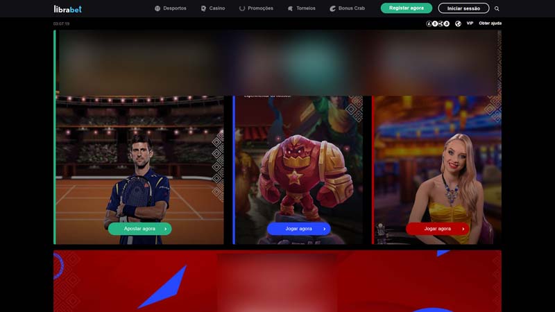 librabet-casino lobby screenshot