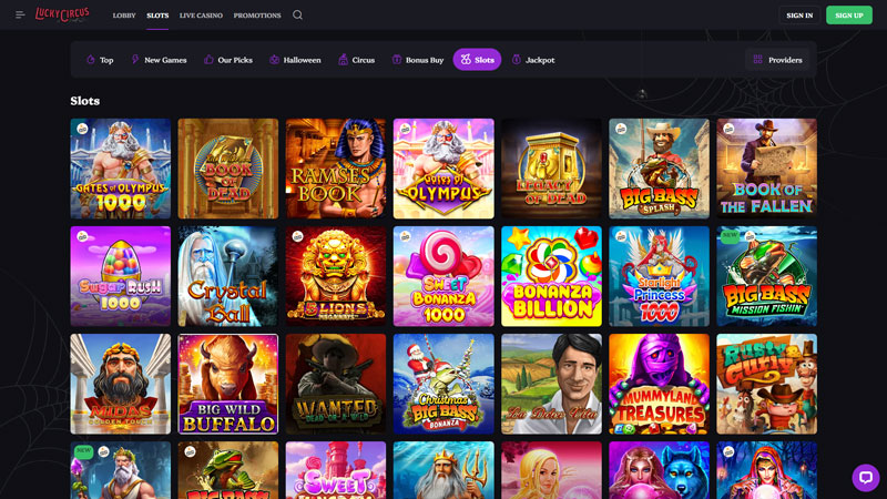 lucky-circus slots screenshot