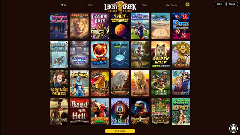 lucky-creek-casino slots screenshot