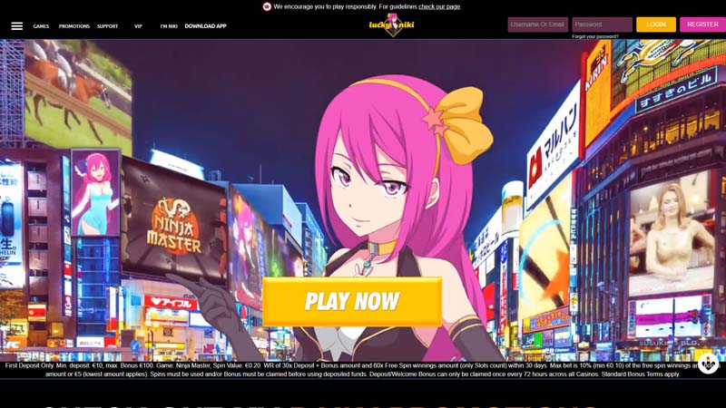 lucky-niki-casino lobby screenshot