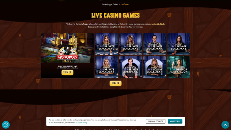 lucky-nugget-casino live screenshot