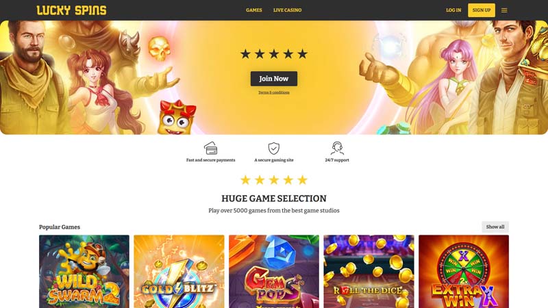 lucky-spins lobby screenshot