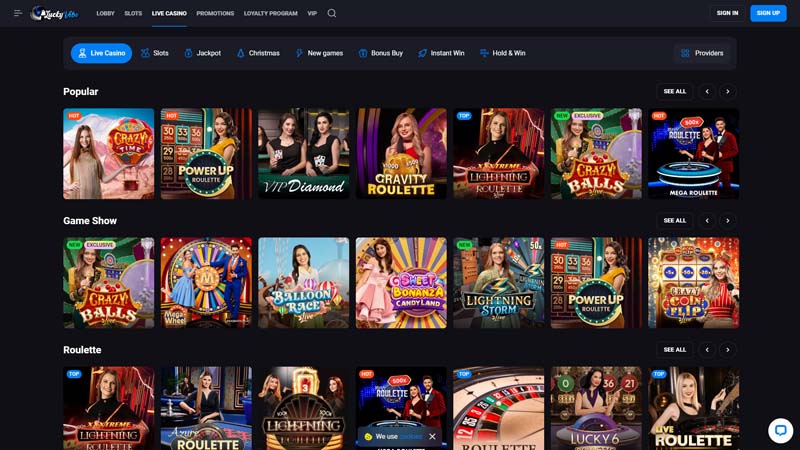 lucky-vibe live screenshot