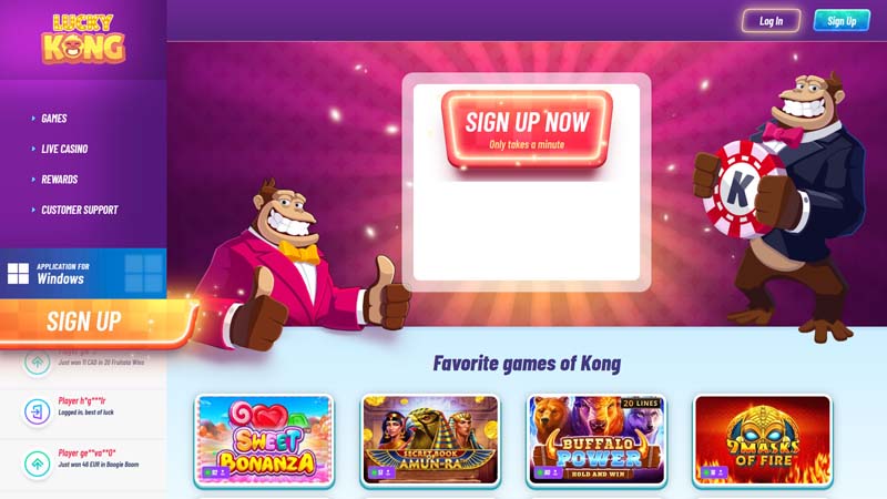 luckykong lobby screenshot